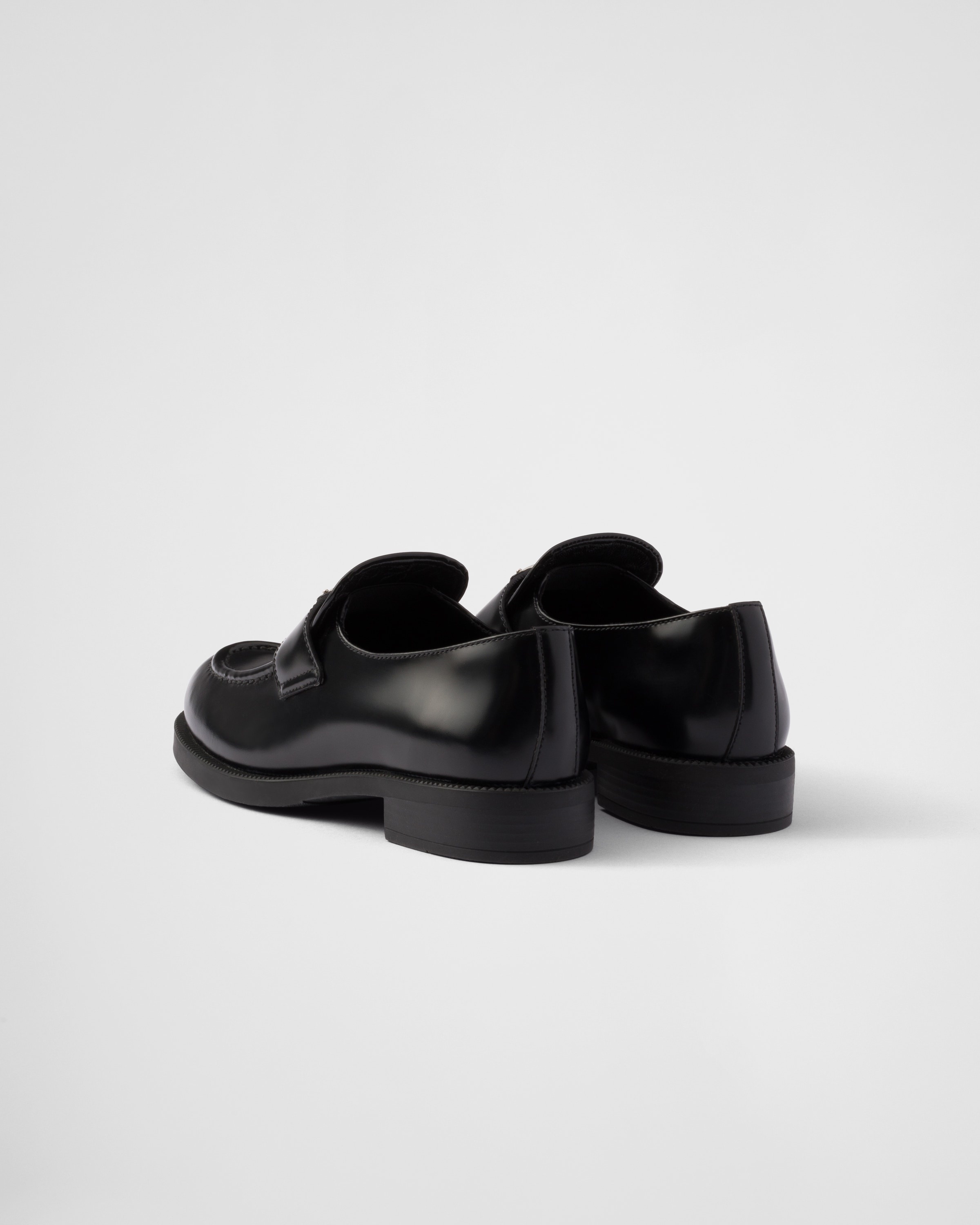 Brushed leather loafers - 5