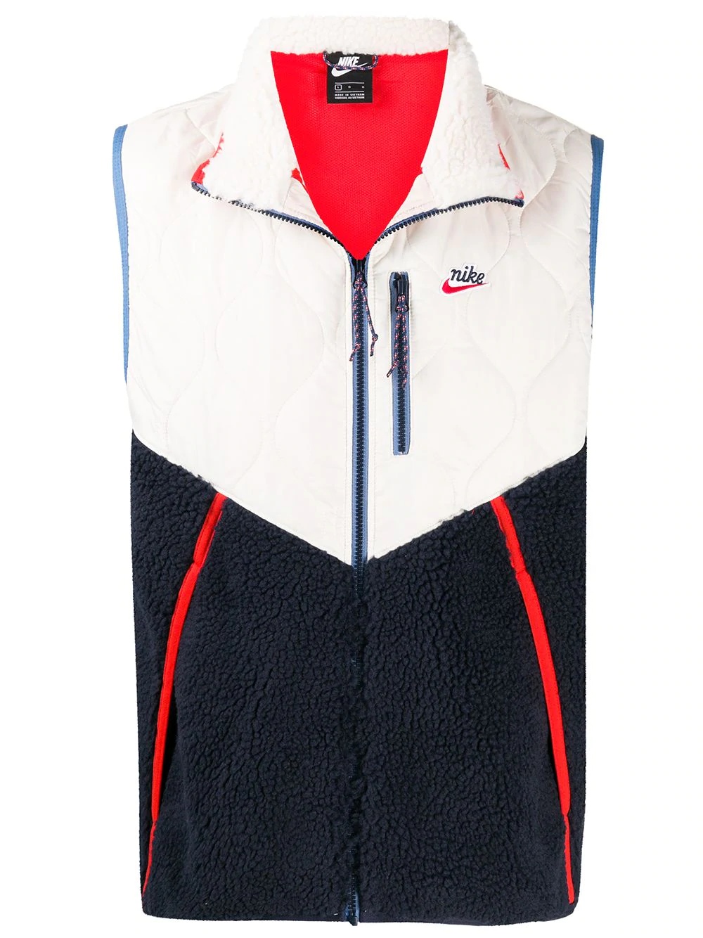 colour-block zipped gilet - 1