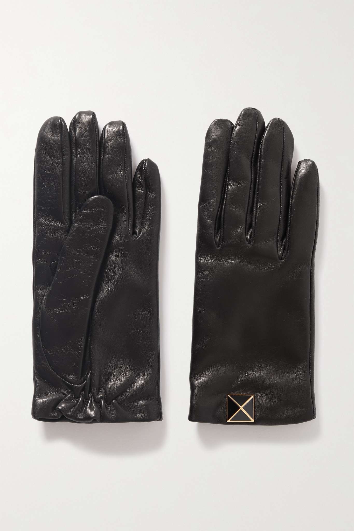 Valentino Garavani Rockstud leather gloves - 1