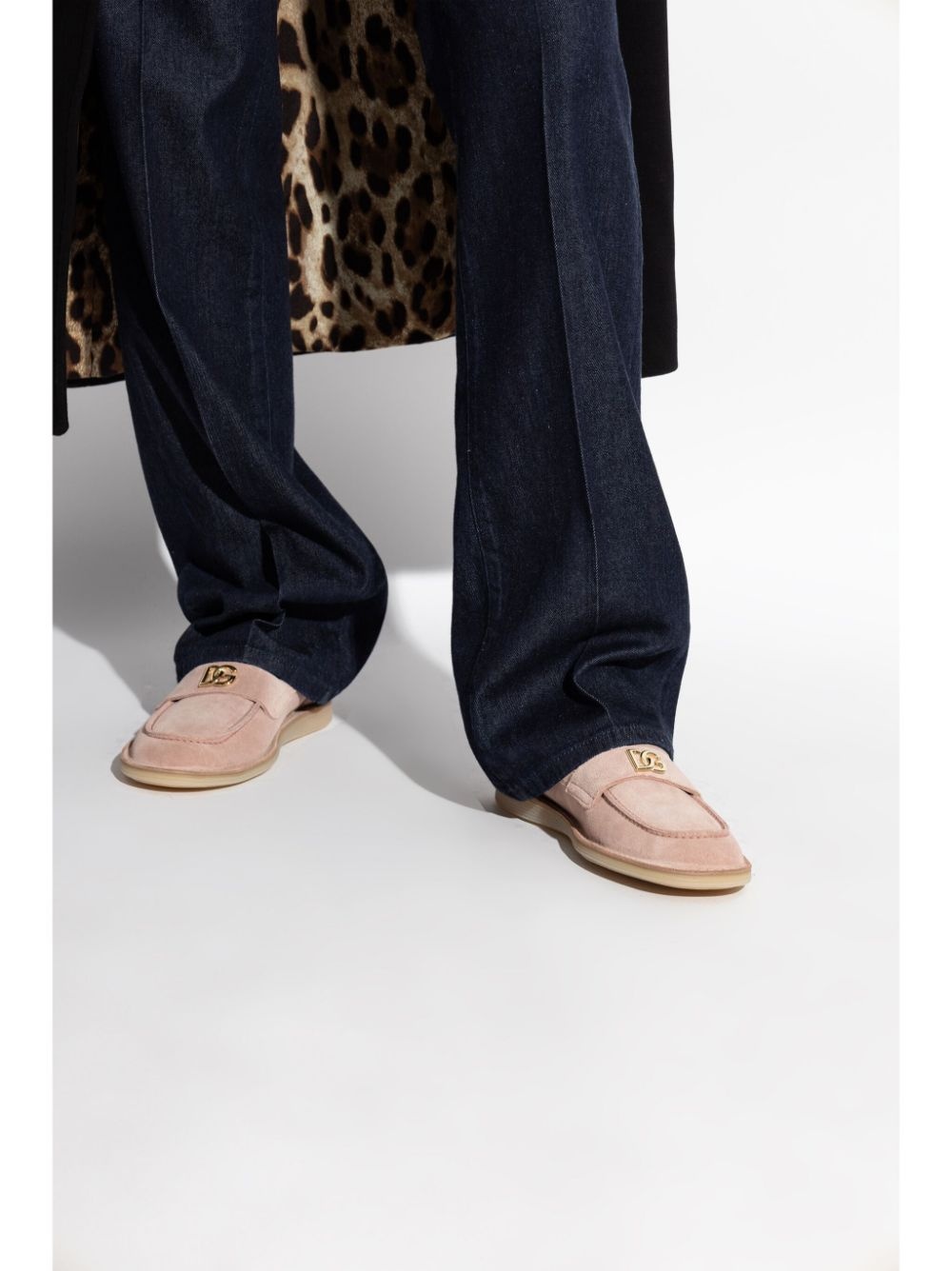 logo-lettering loafers - 6