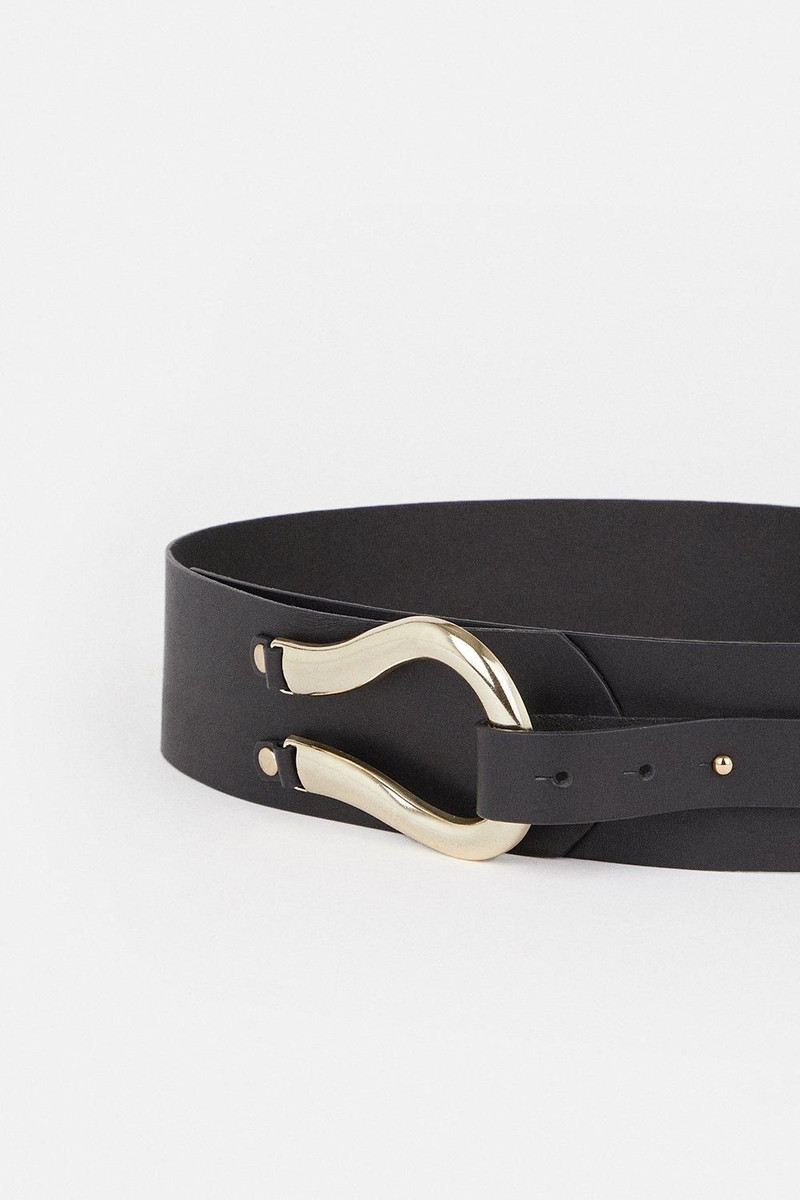 Leather Hardware Detail Waist Belt 3