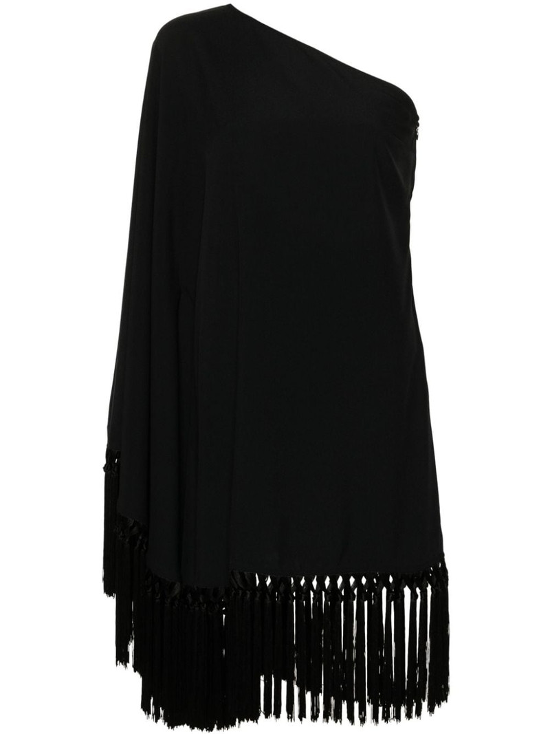 Piccolo Arno one-shoulder fringe dress 1