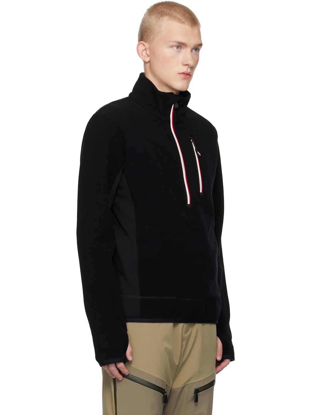 Black Maglia Lupetto Con Zip Jacket - 2