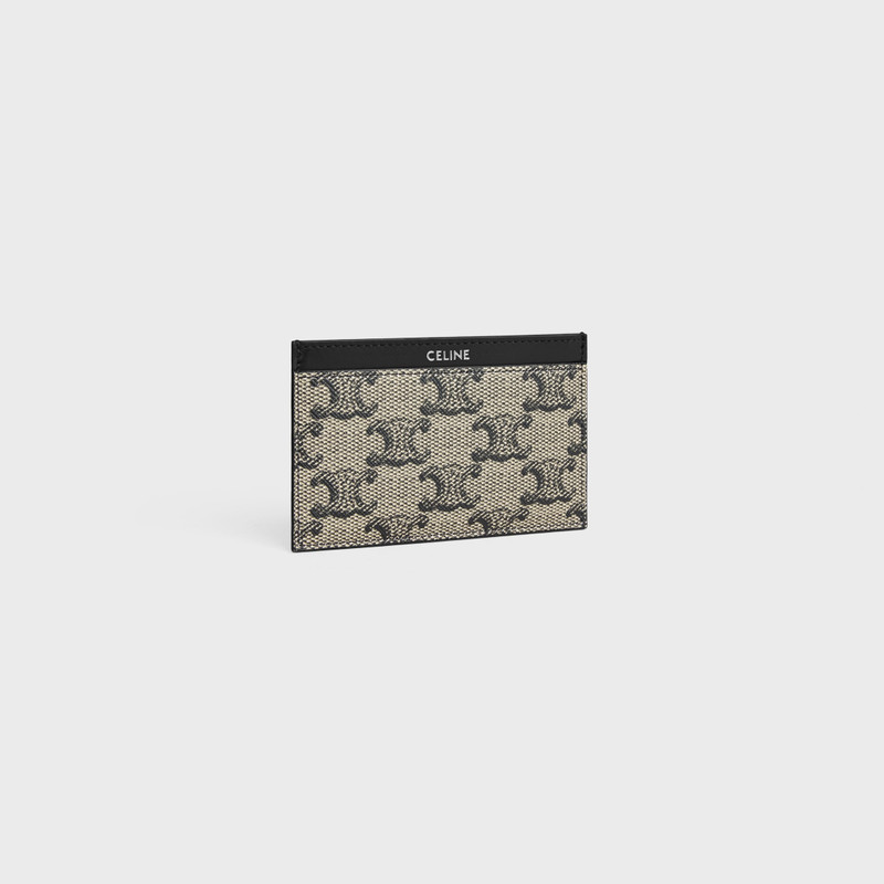 CELINE Card holder in TRIOMPHE CANVAS AND CALFSKIN outlook