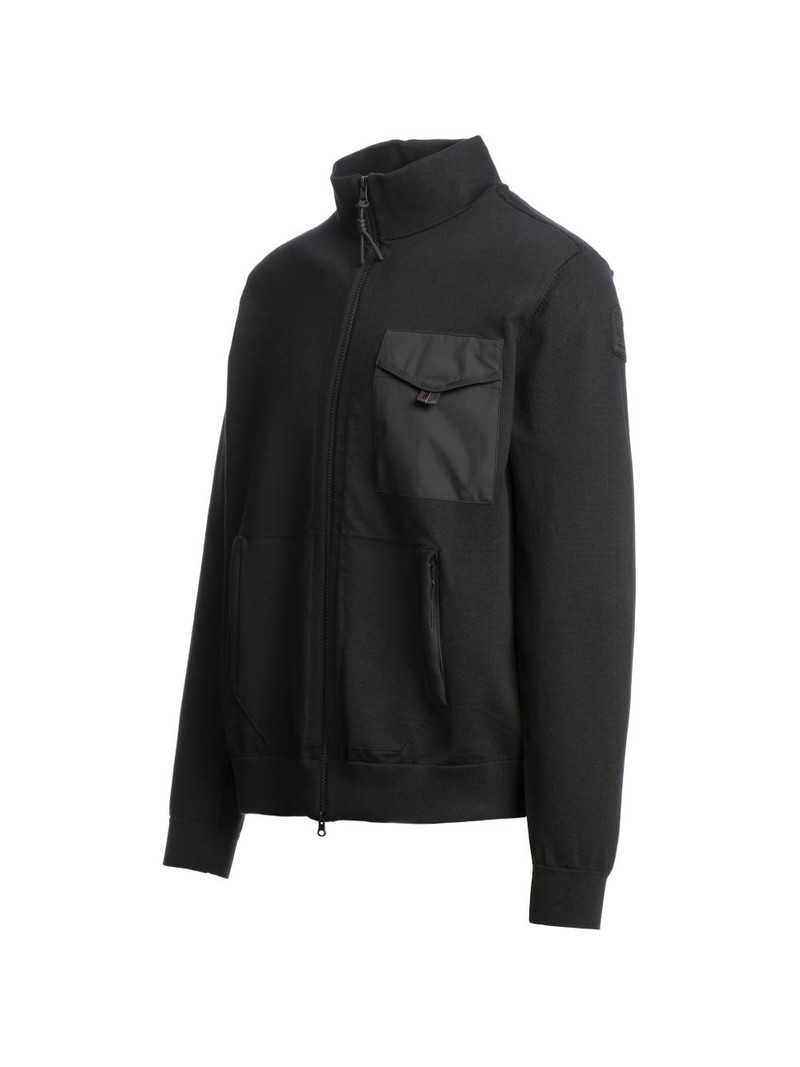 Shetland zip-up pocket cardigan 3