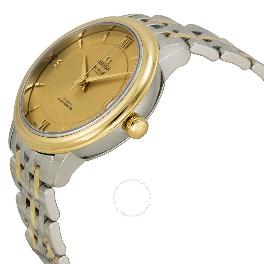 Omega De Ville Prestige Automatic Champagne Dial Stainless Steel and Gold Men's Watch 42420332008001 - 2