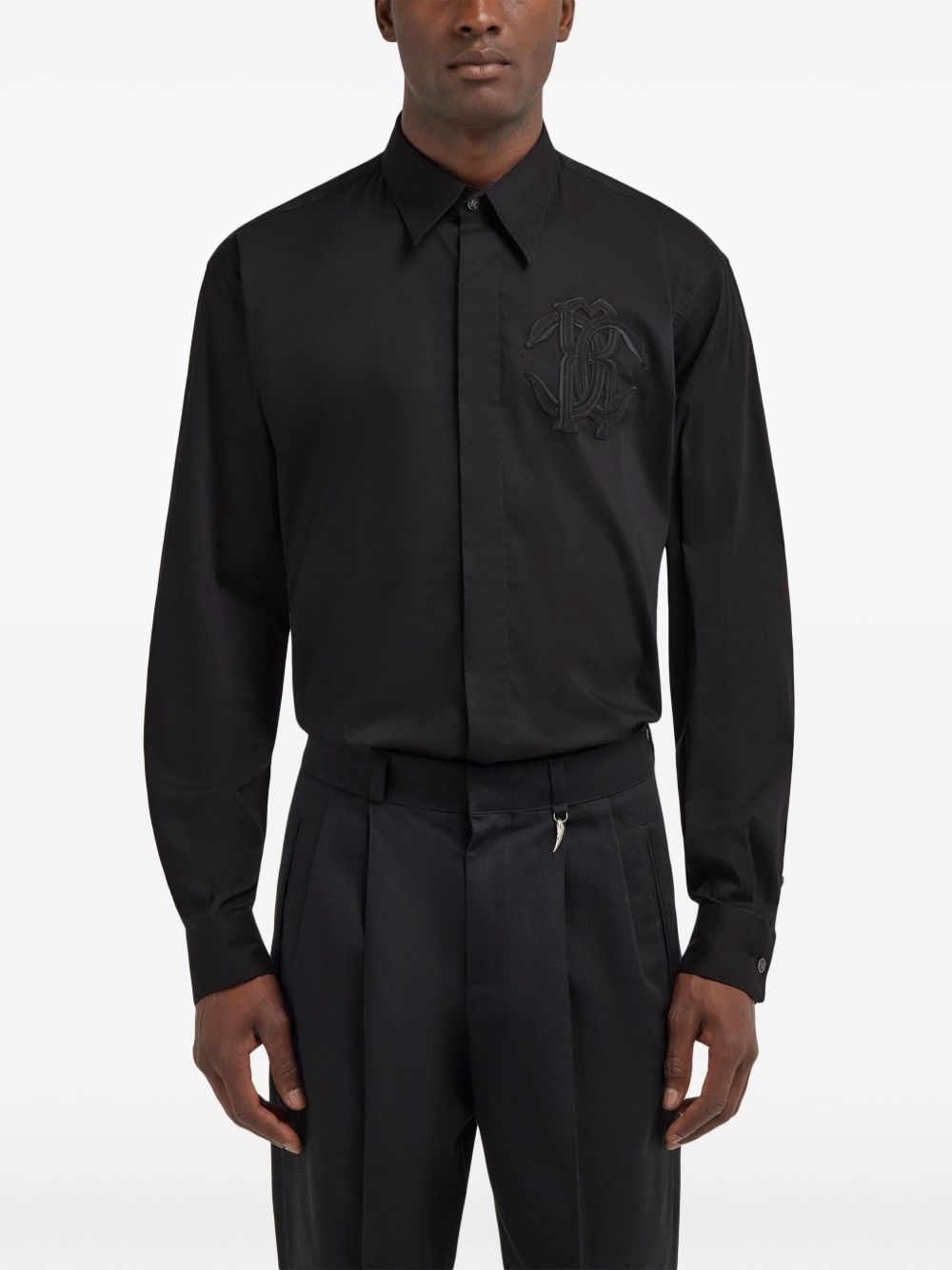 embroidered-logo shirt - 3