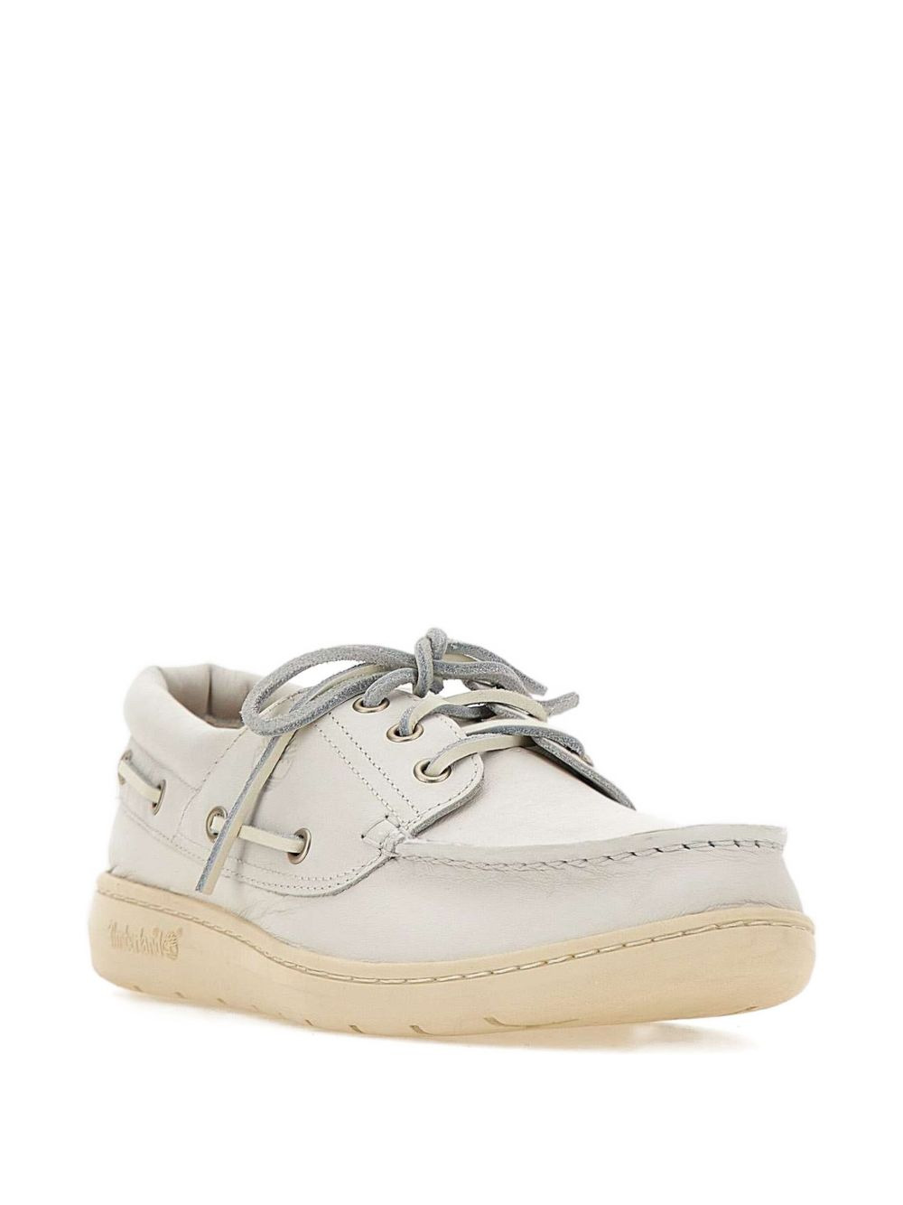leather lace-up boat shoes - 2