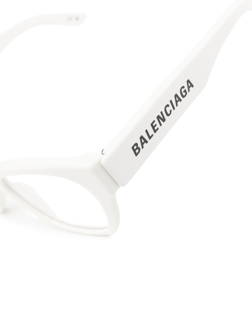 logo-engraved cat-eye glasses - 3