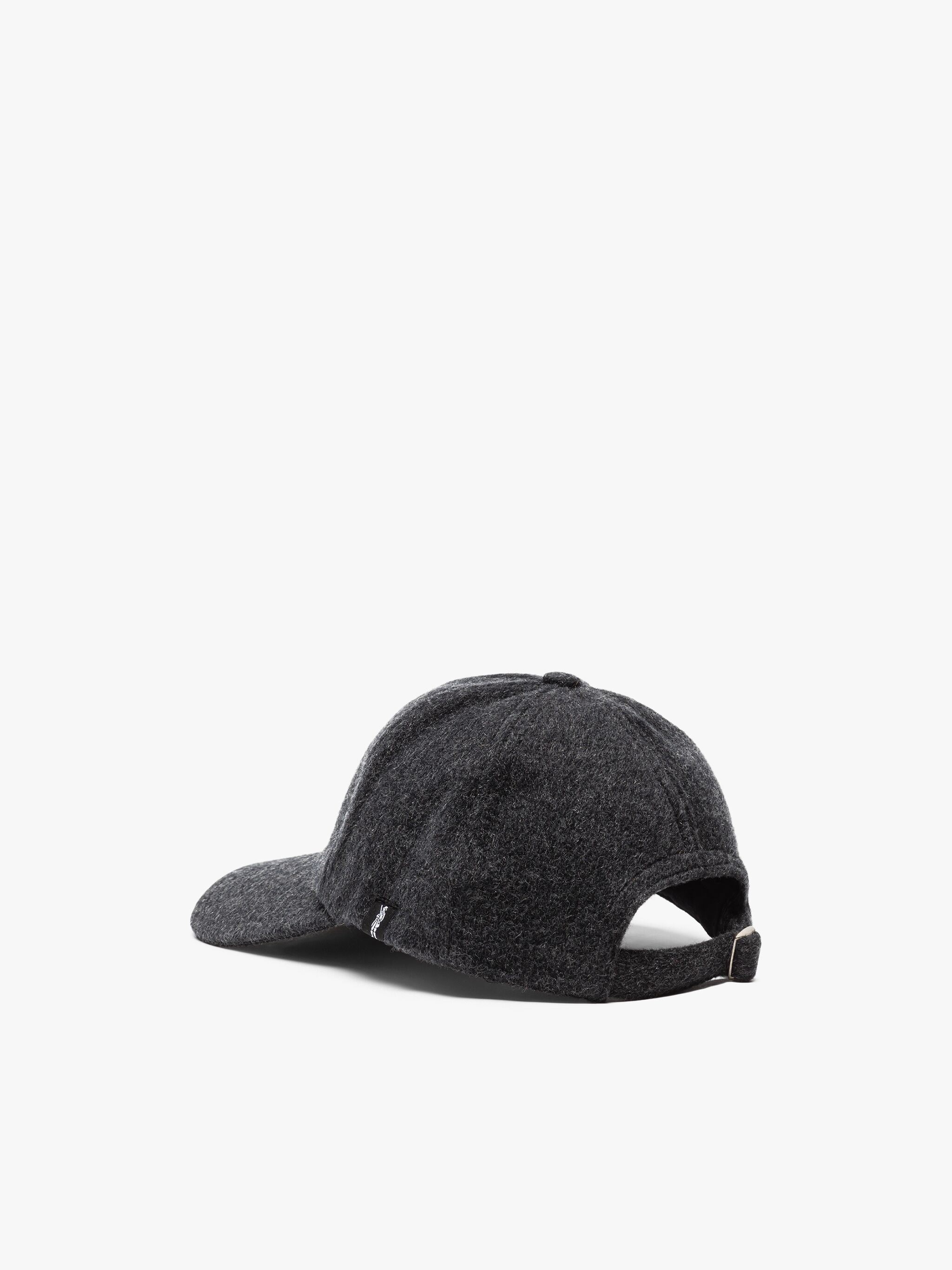 TIPPING CHARCOAL WOOL & CASHMERE BASEBALL CAP - 2