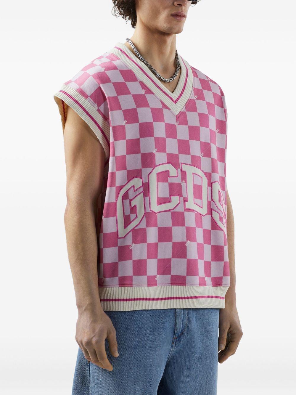 checked vest - 4
