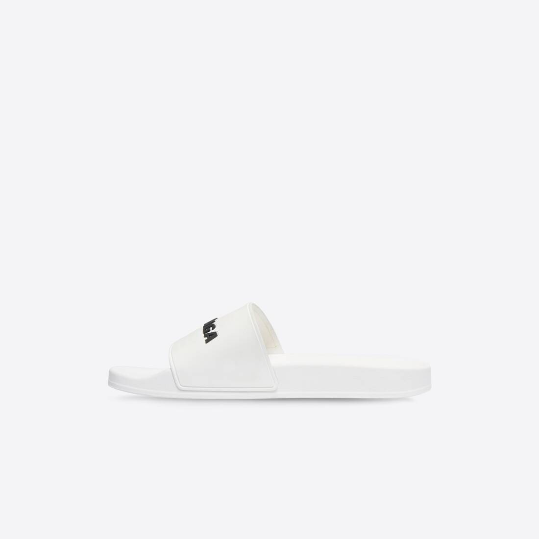 Women's Pool Slide Sandal in White Black - 4