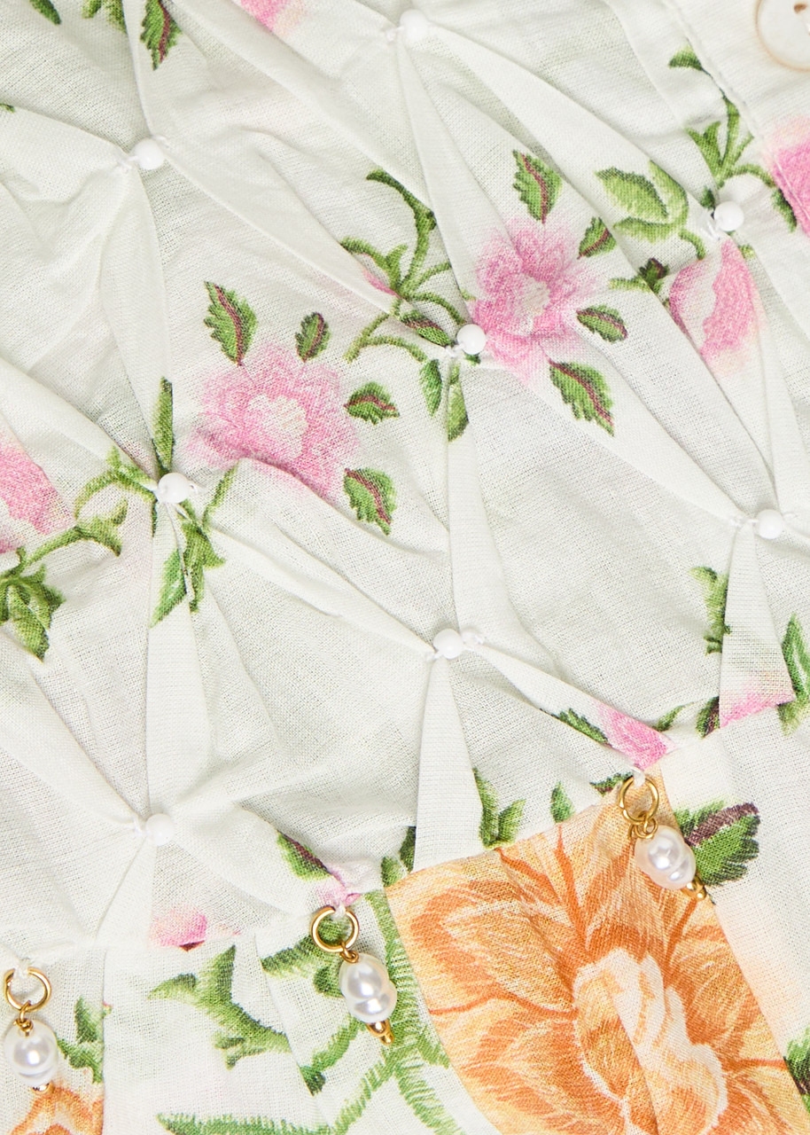 Farm Rio Folk Floral-print Cotton Blouse - 5