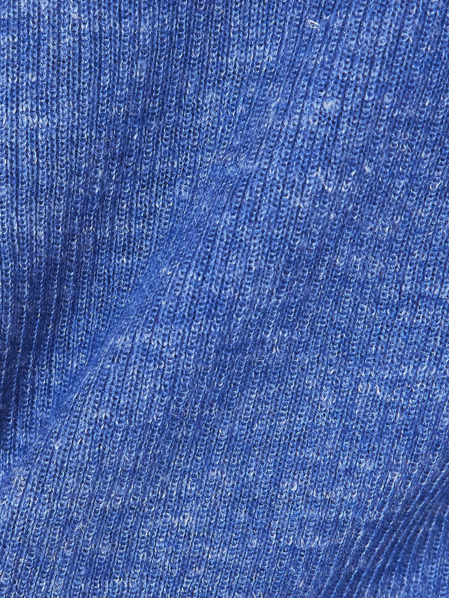 Aiste ribbed cashmere, silk and hemp-blend cardigan Cobalt blue - 4