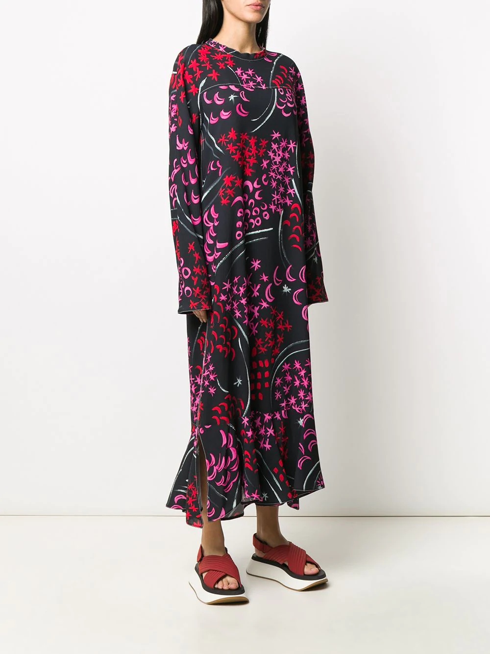 printed long dress - 3