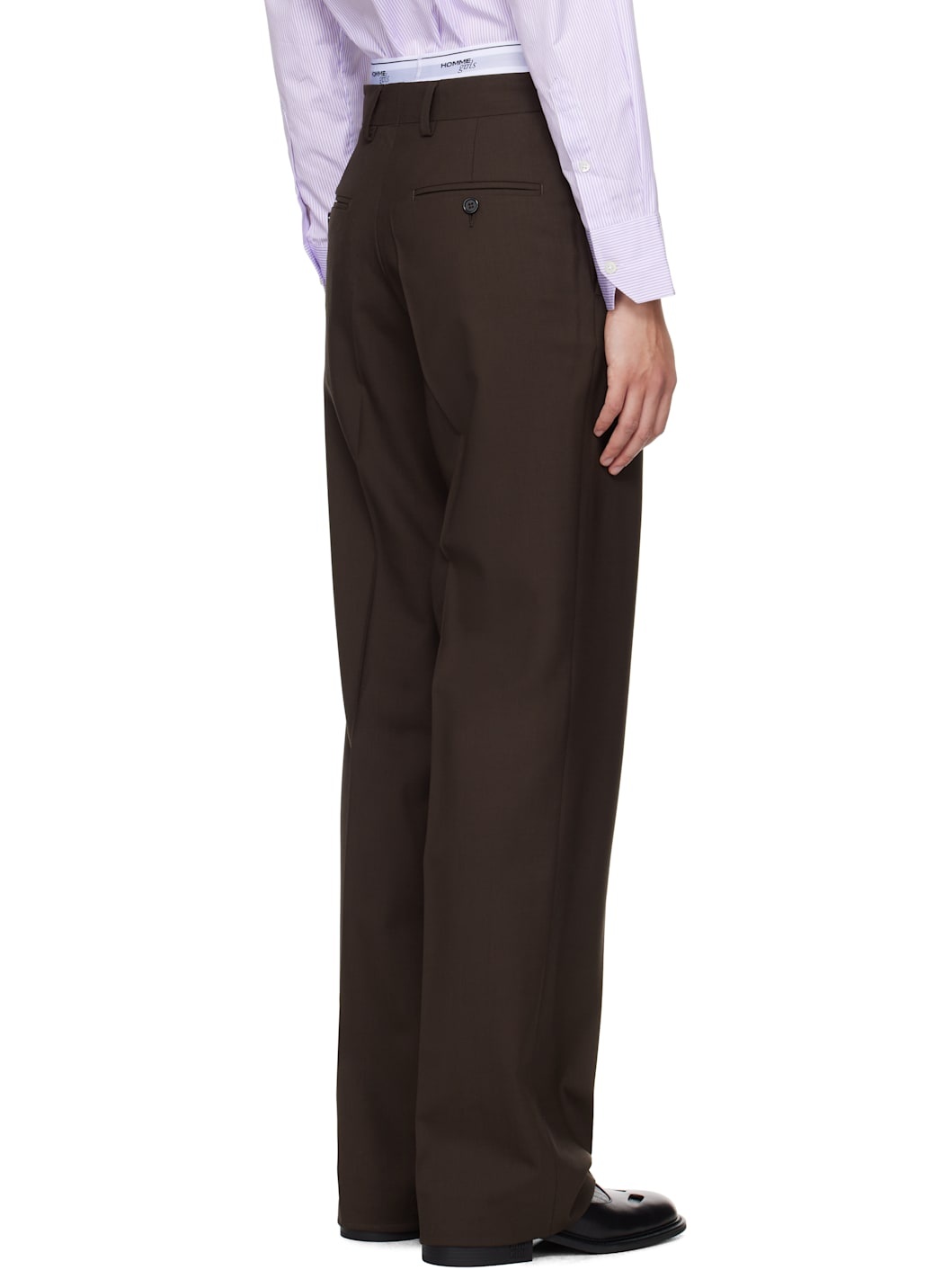 Brown Straight Leg Trousers - 3