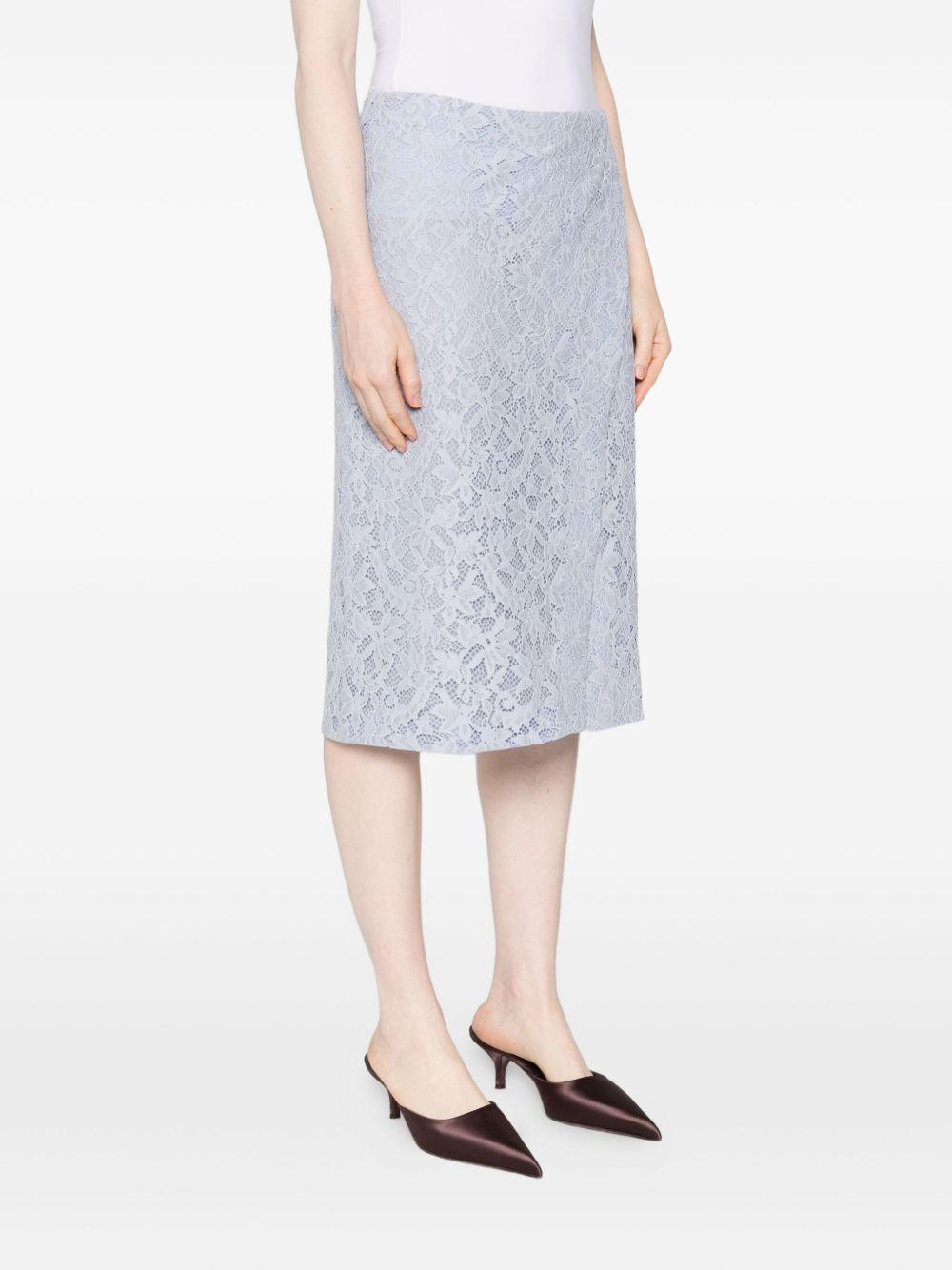 lace floral midi skirt - 3