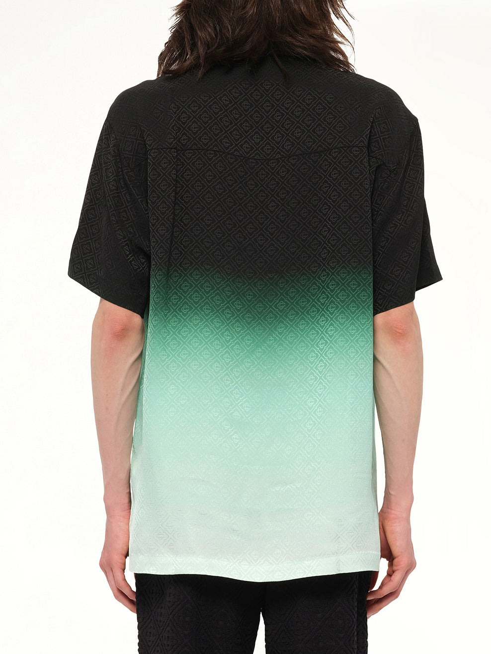 Gradient Monogram Shirt in Green - 5