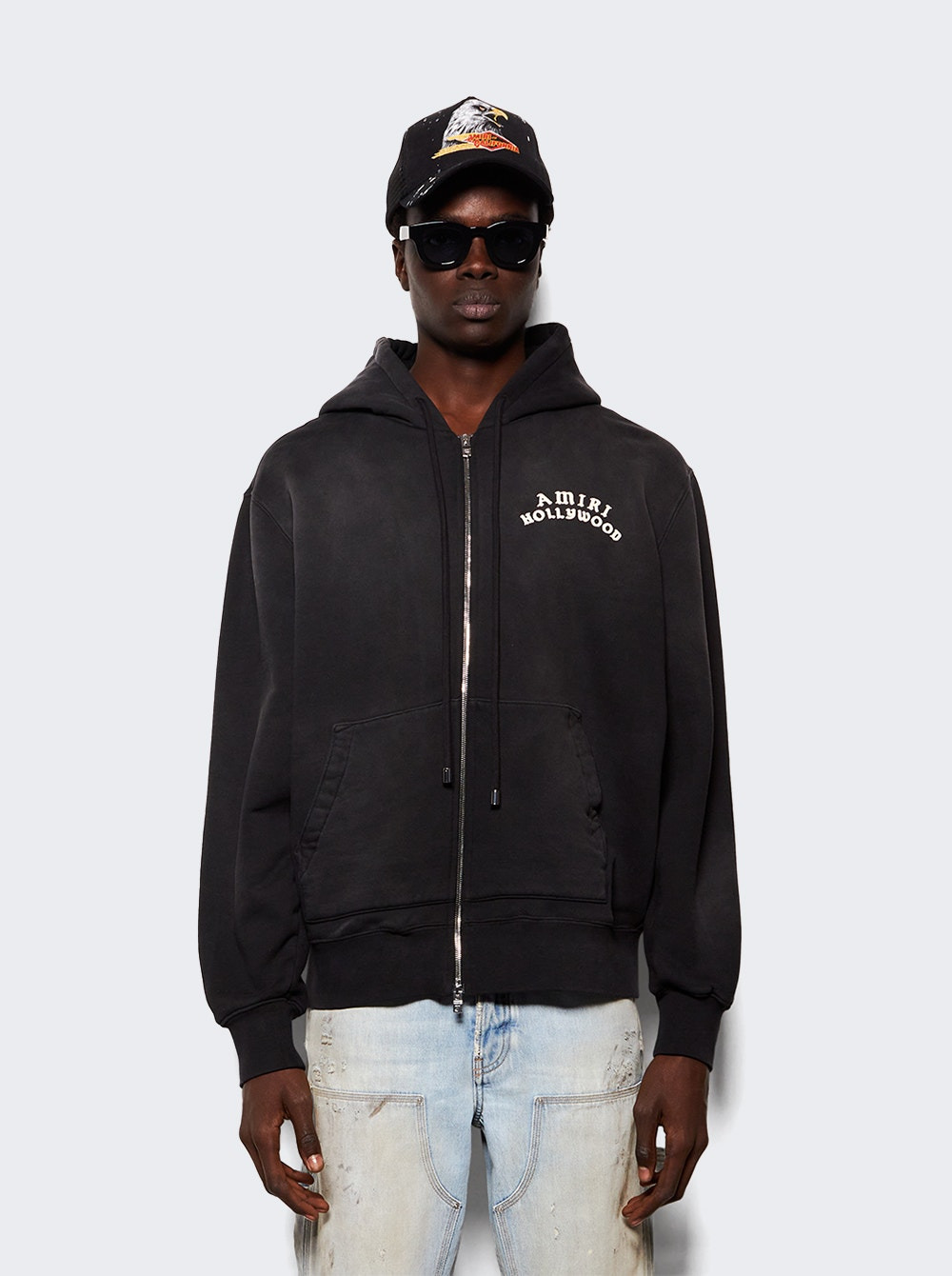 Hollywood Zip Hoodie Black - 2