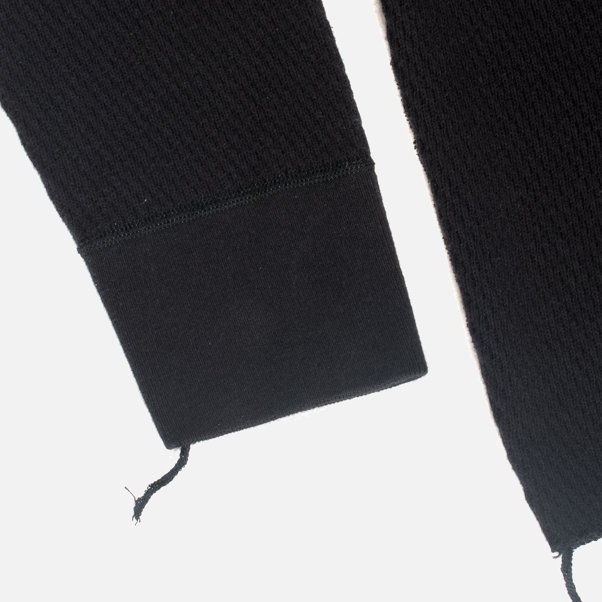 IHTL-1700-BLK Cotton Knit Crew Neck Long Sleeved Thermal Sweater - Black - 7