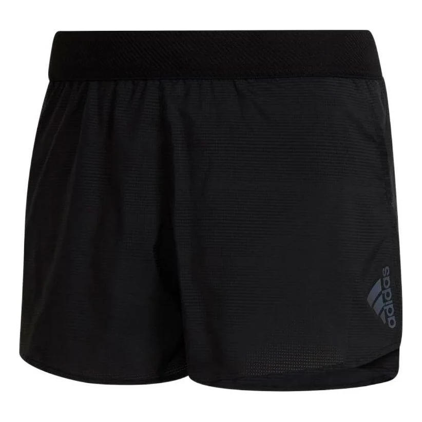 Men's adidas Solid Color logo Printing Casual Shorts Black HA3690 - 1
