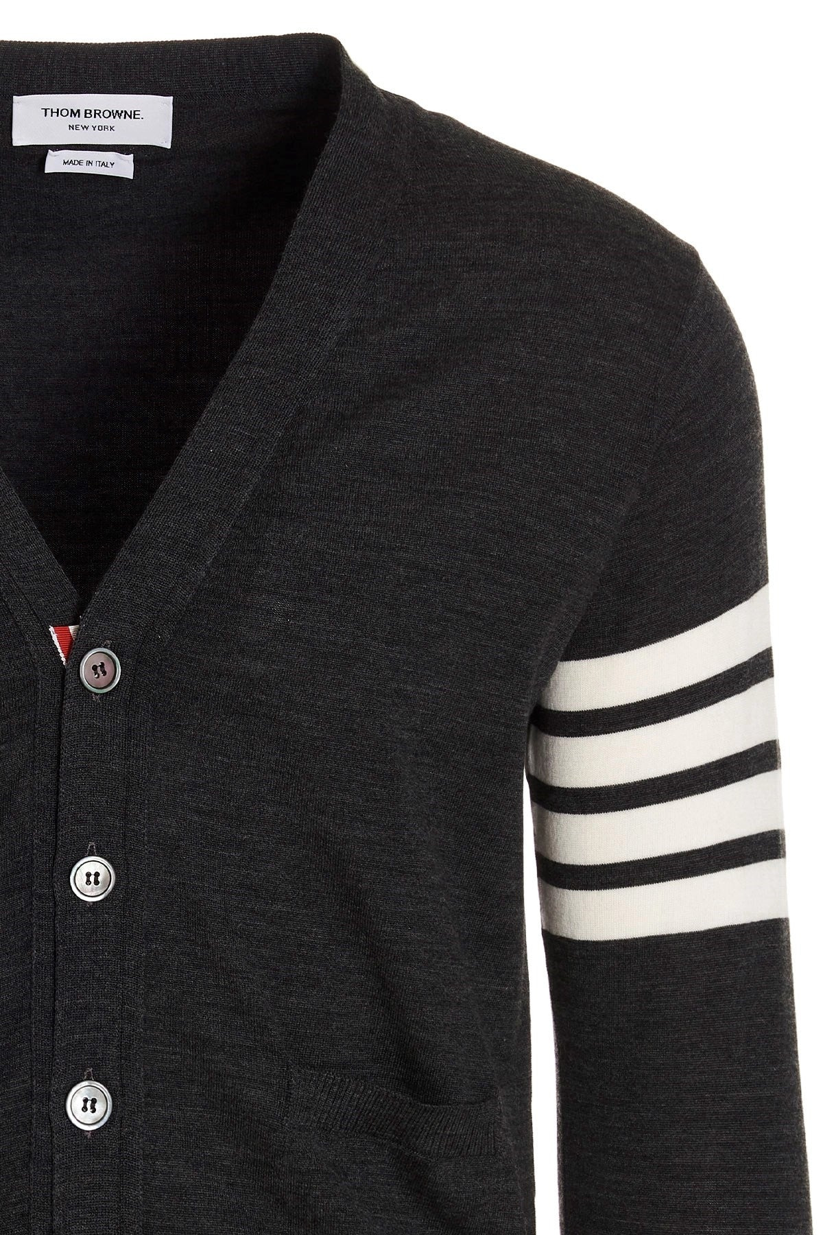 Thom Browne Men Merino Wool Cardigan - 4