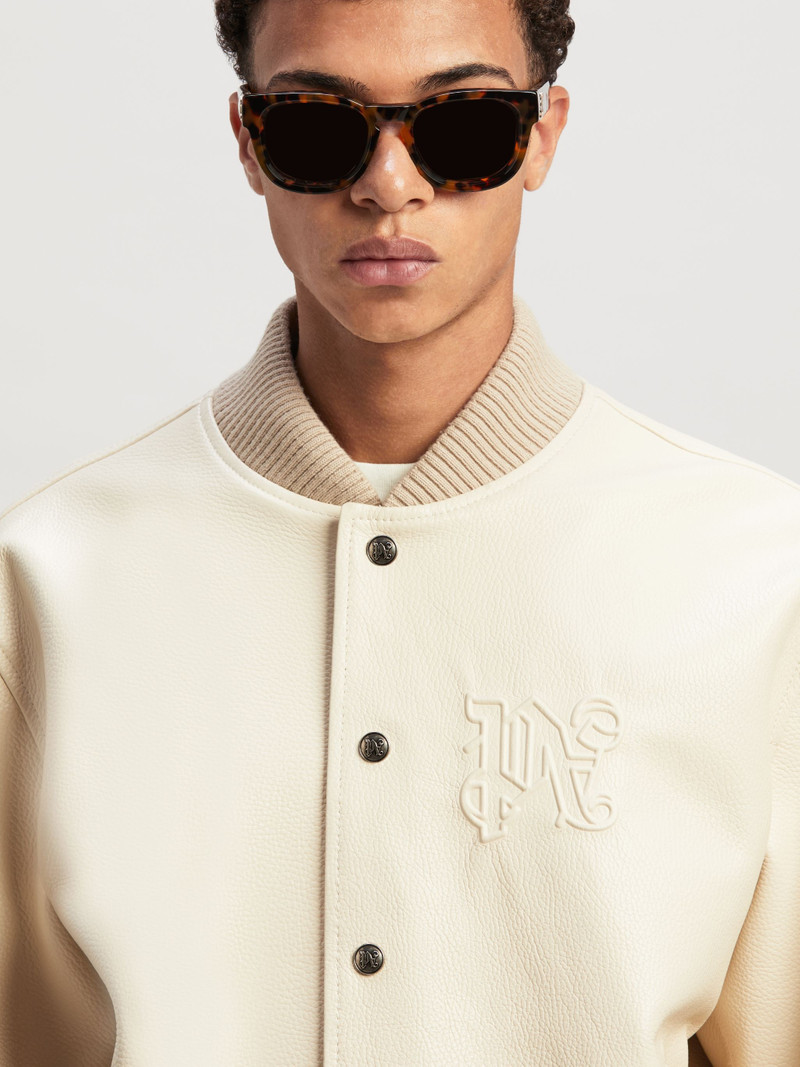 Monogram Leather Bomber 6