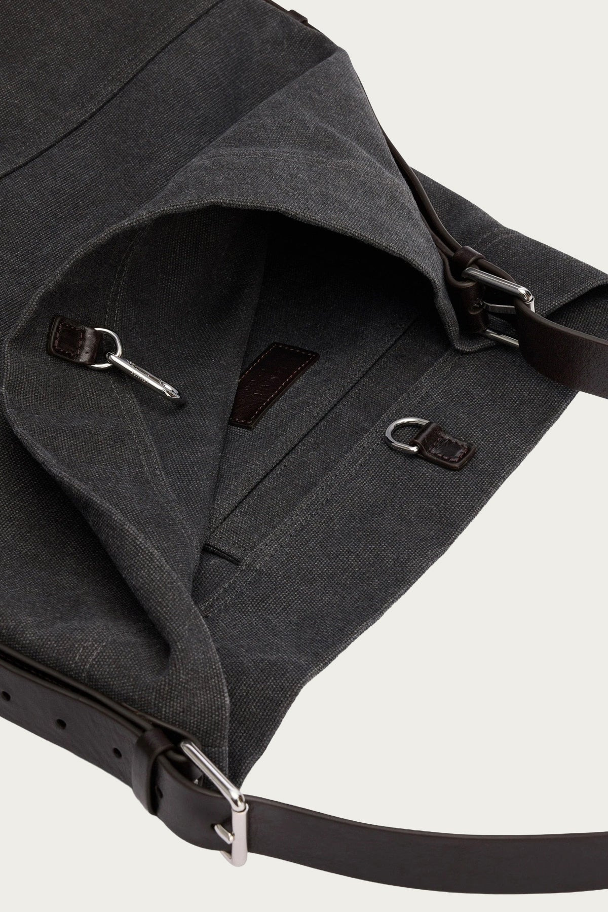 Belted Tote Bag - Ash Black - 3