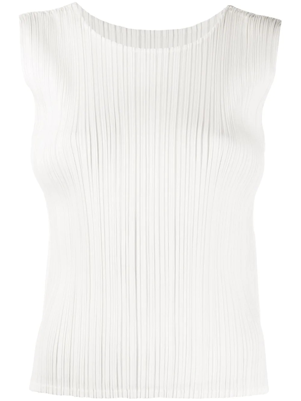 micro-pleated sleeveless top - 1