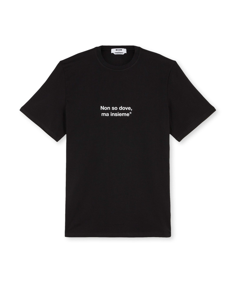 T-shirt quote "Non so dove, ma insieme" 1