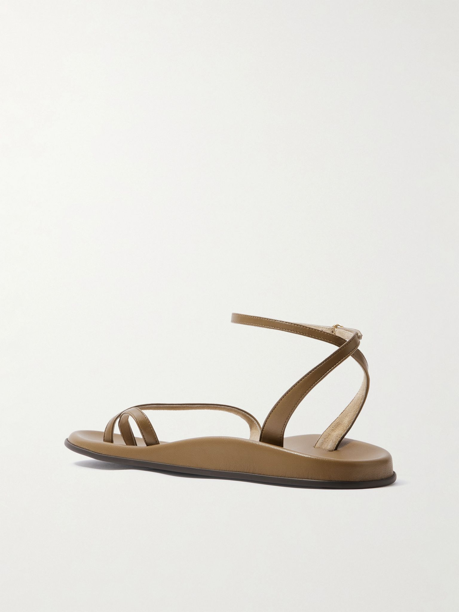 Hugh leather sandals Taupe - 3
