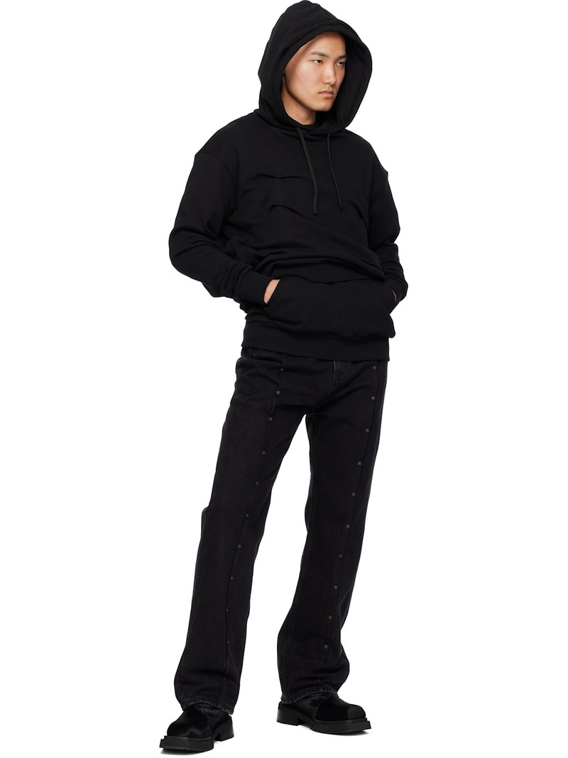 KUSIKOHC Black Multi Rivet Hoodie outlook