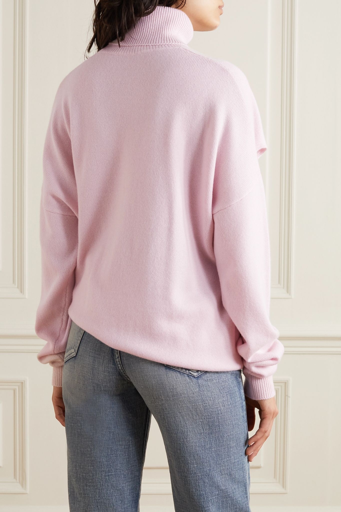 Convertible cashmere turtleneck sweater - 4