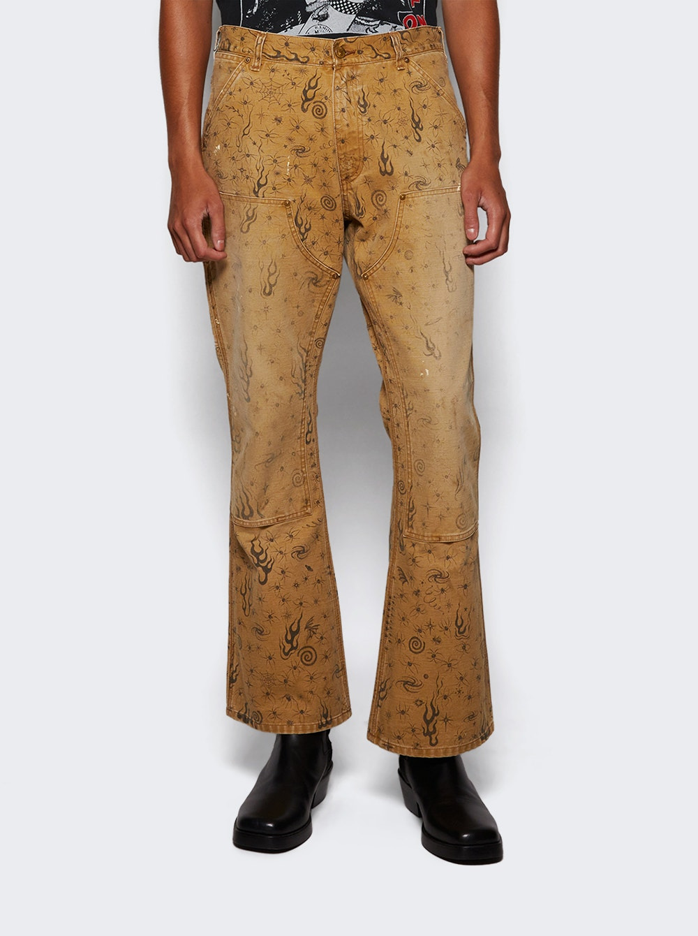 X Dr. Woo Double Knee Pants Beige - 2