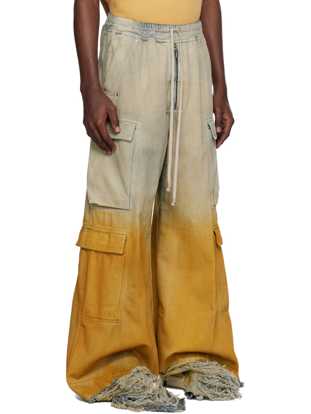Blue & Orange Jumbo Belas Cargo Pants - 2