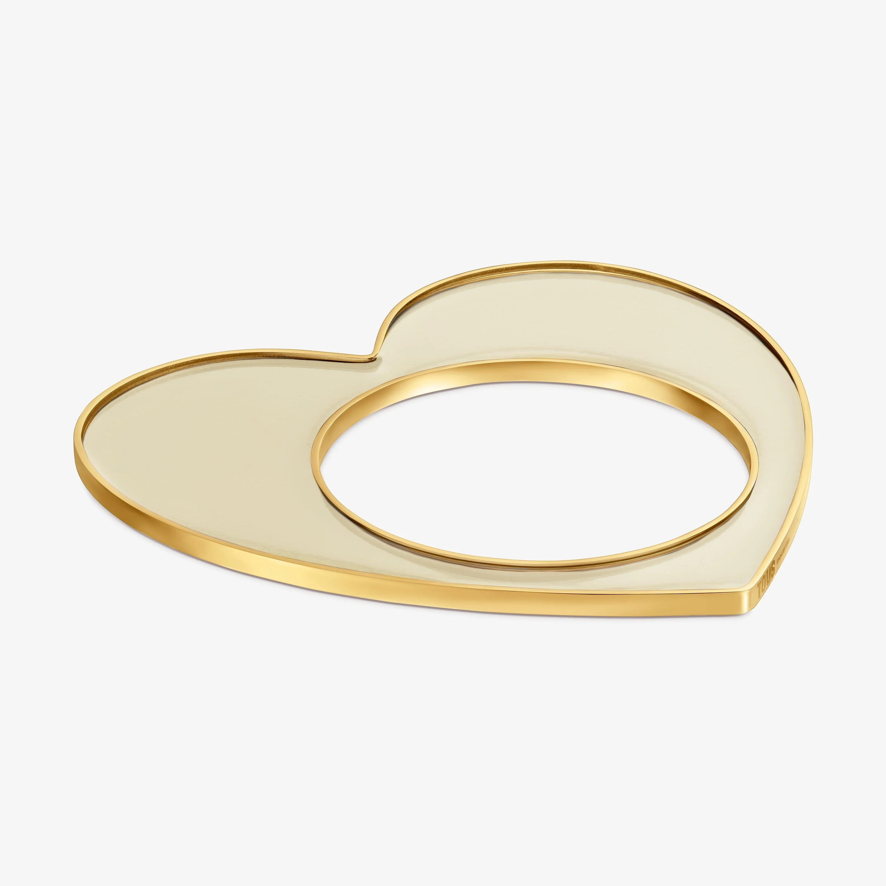 Gold-colored steel and white resin heart Bangle TOUS Galaxy - 1