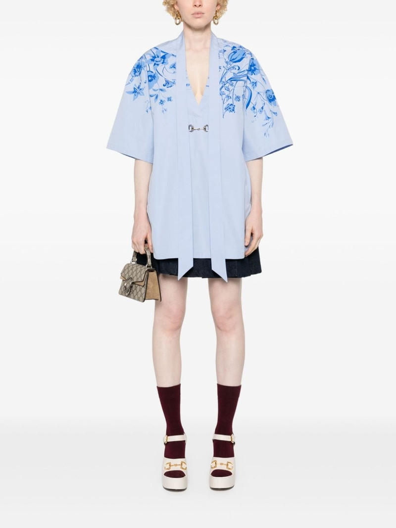 GUCCI Horsebit-detail poplin dress outlook