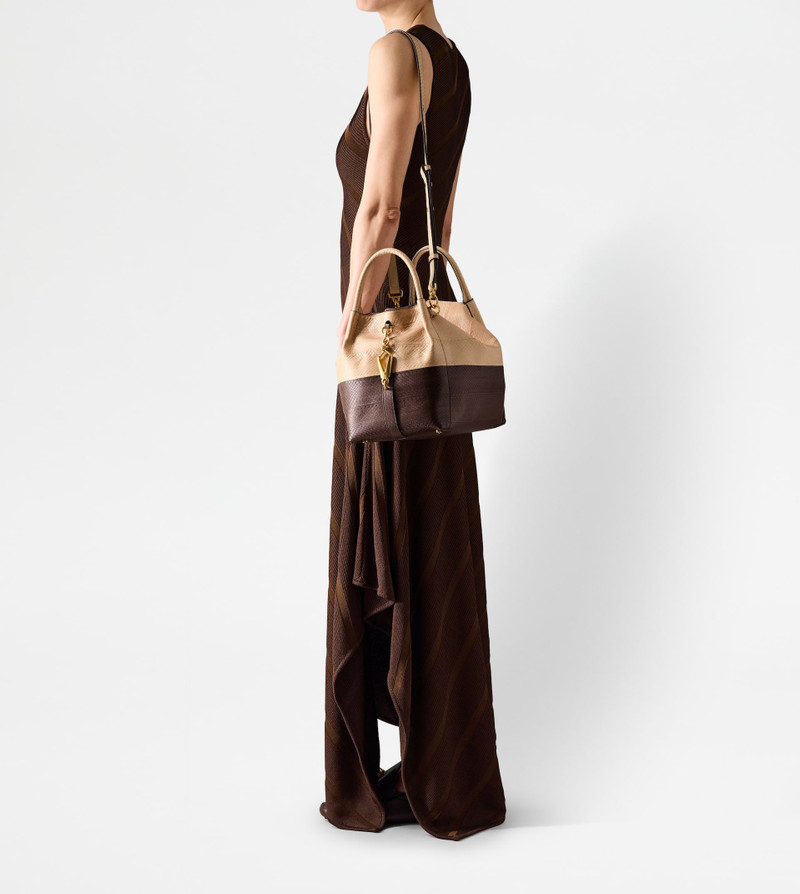 SATCHEL IN REPTILE SMALL - BROWN, NATURAL 11