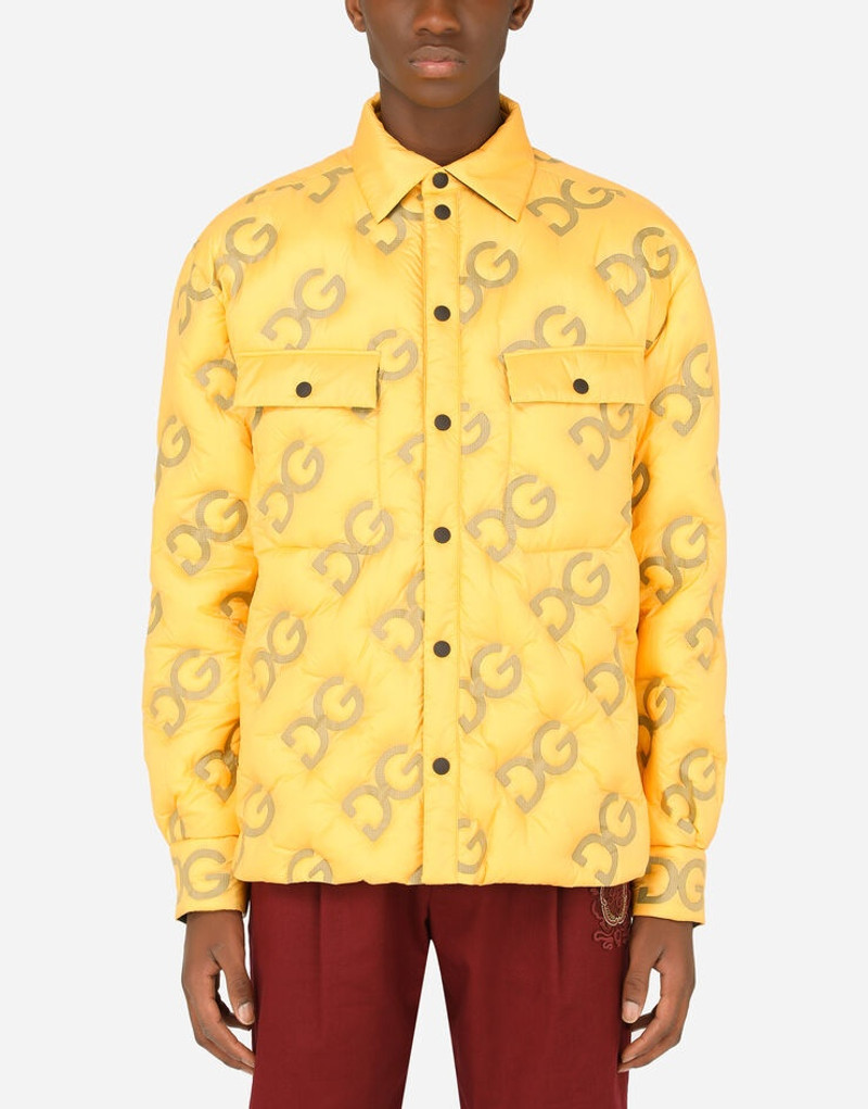 Dolce & Gabbana Padded and quilted nylon shirt with DG logo outlook