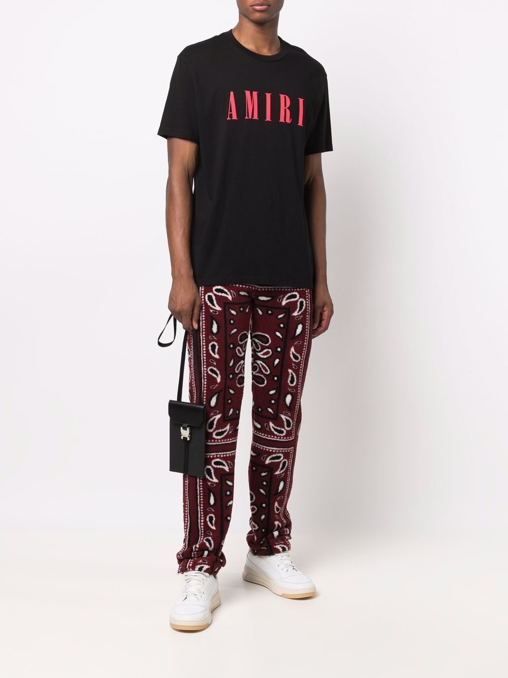 Bandana Paisley Polar Fleece Pants "Red" - 2