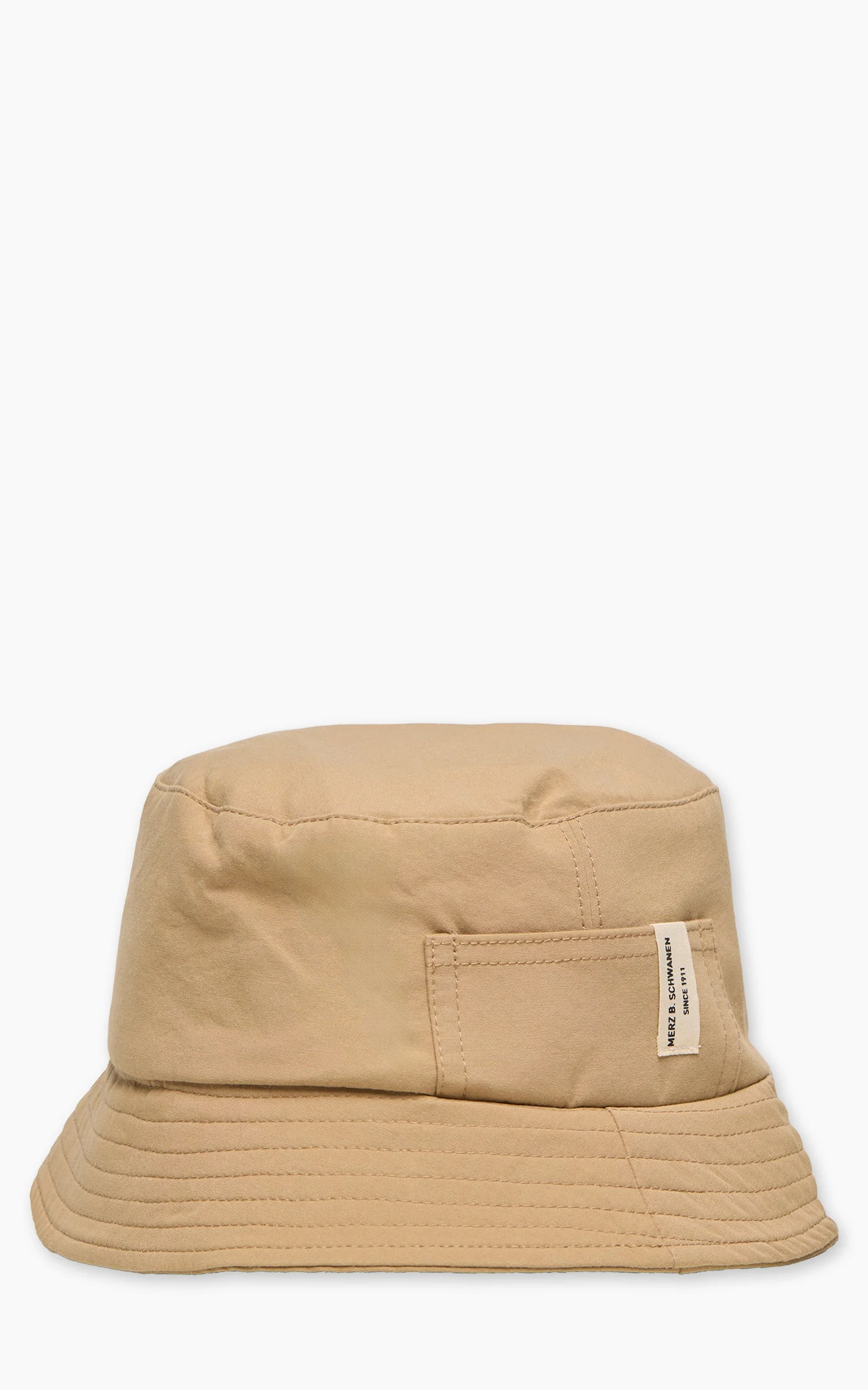 MERZ B. SCHWANEN BH03 COTTON POPLIN BUCKET HAT KHAKI - 1