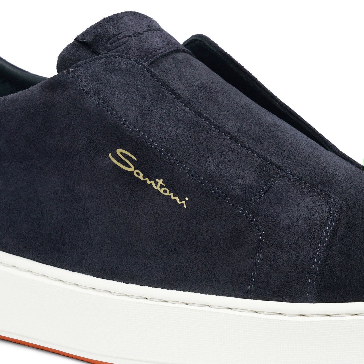 Men's blue suede slip-on sneaker - 6