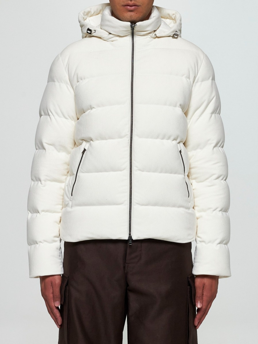 Ribbed padded fabric down bomber jacket - 2