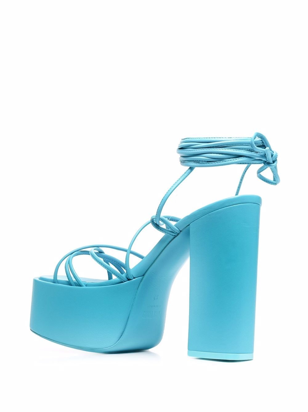 tie-detail open-toe platform sandals - 3