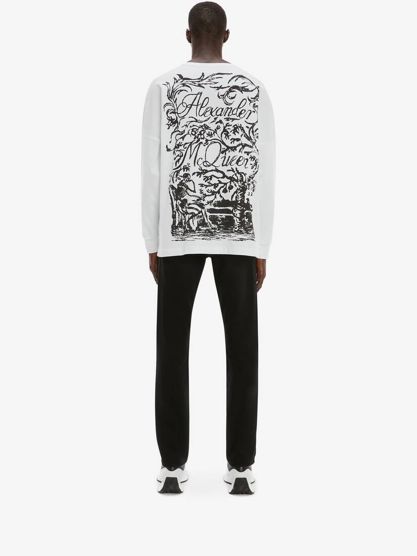 Blake Illustration T-shirt in Black/ivory - 4