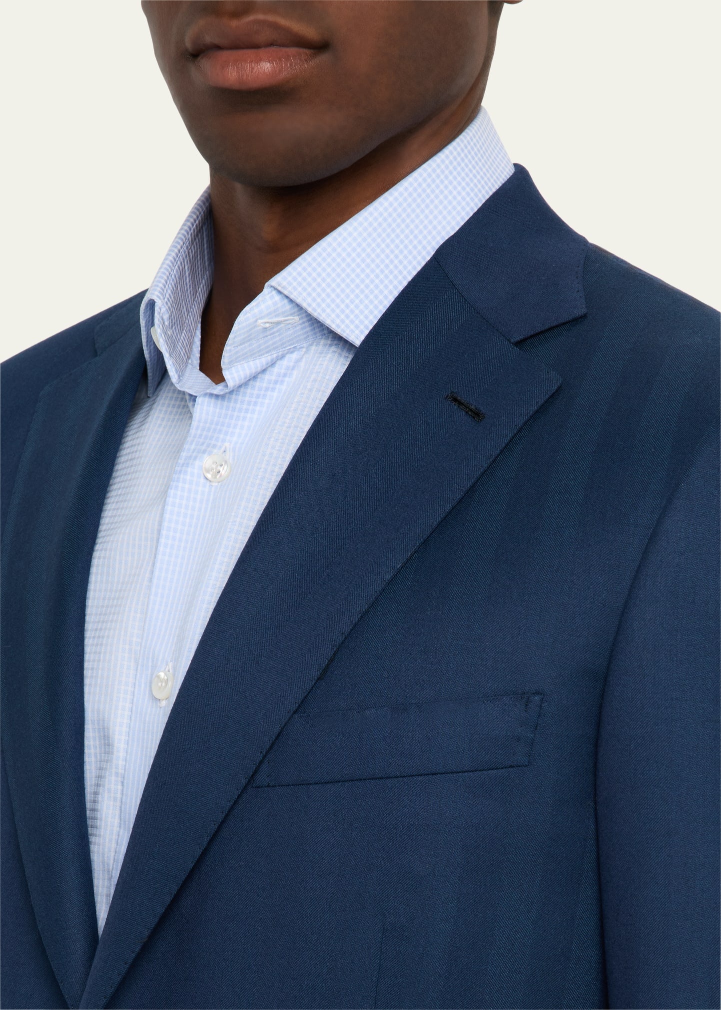 Men's Wool Herringbone Two-Piece Suit - 5