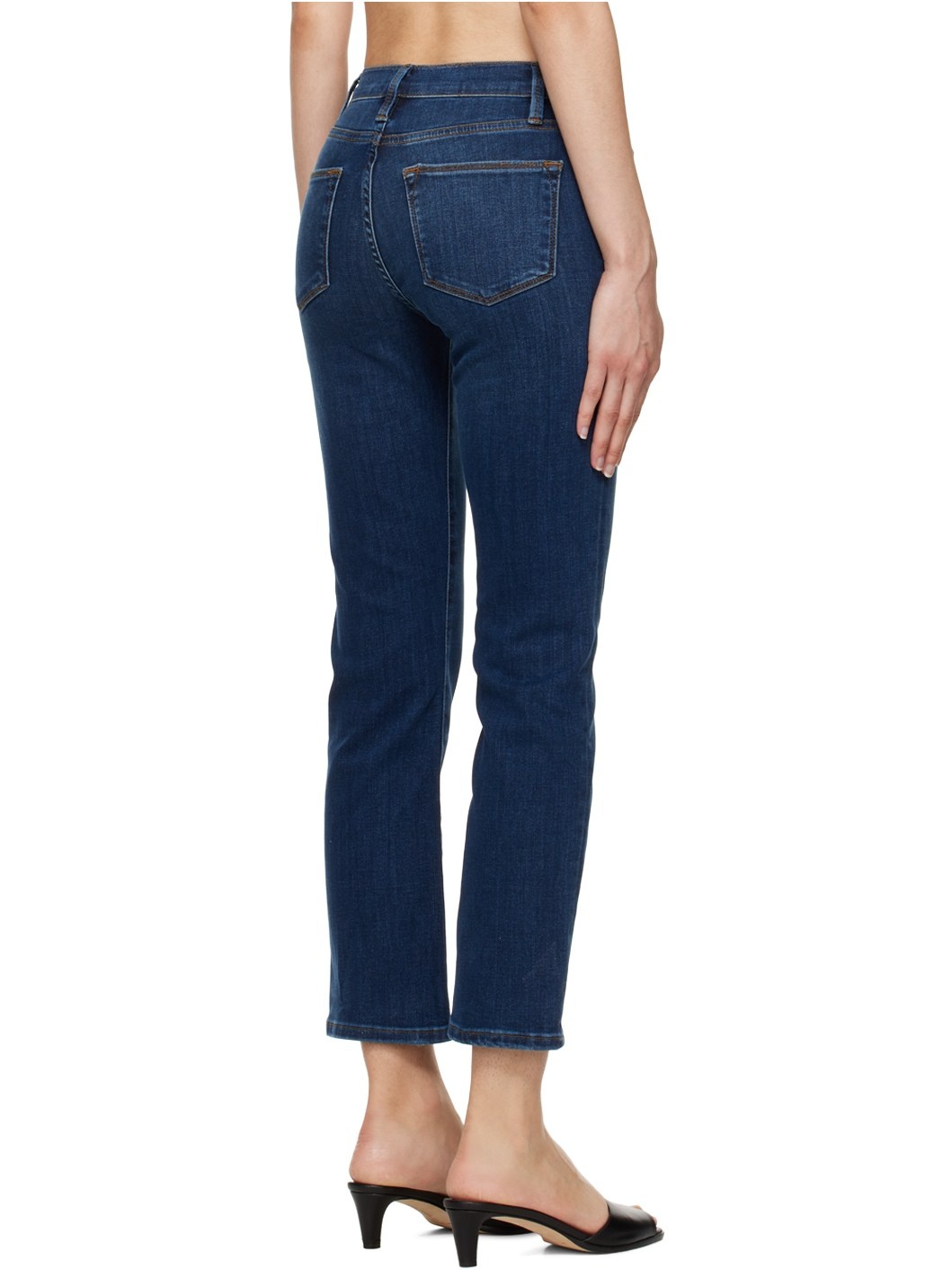 Navy 'Le High Straight' Jeans - 3