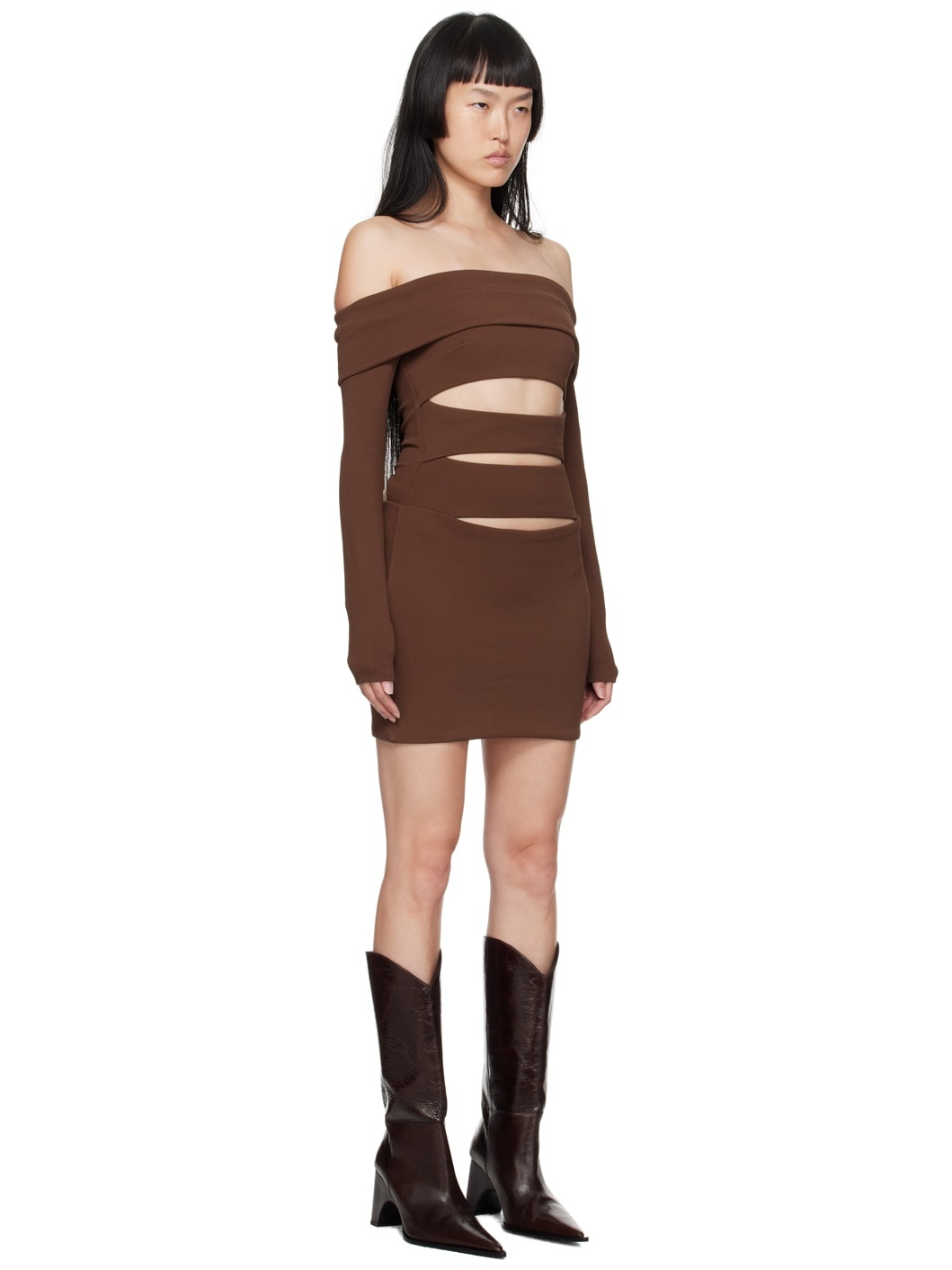 Brown Elena Minidress - 2