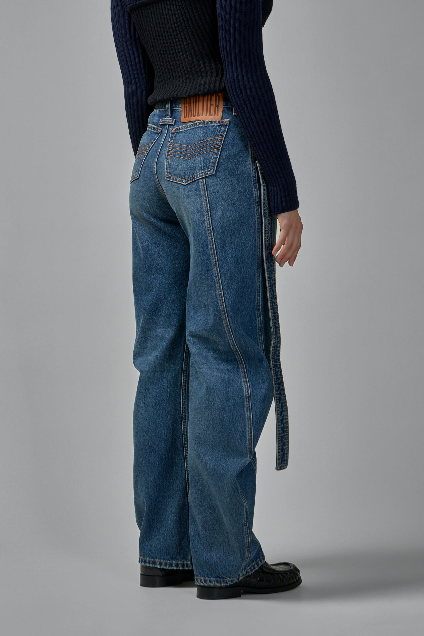 Denim Strap Jeans - 4