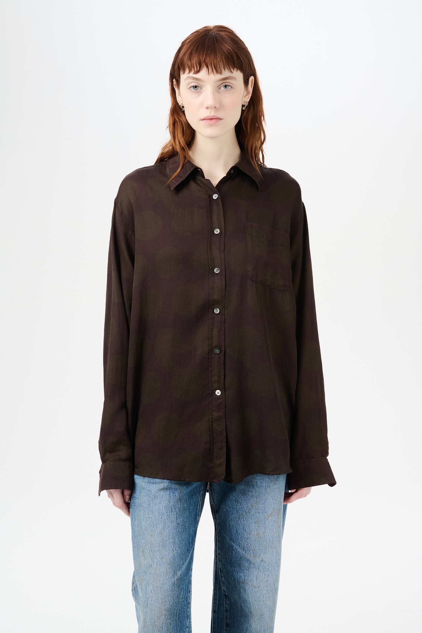 Favourite Shirt Dotted Print Cotton Silk - 3